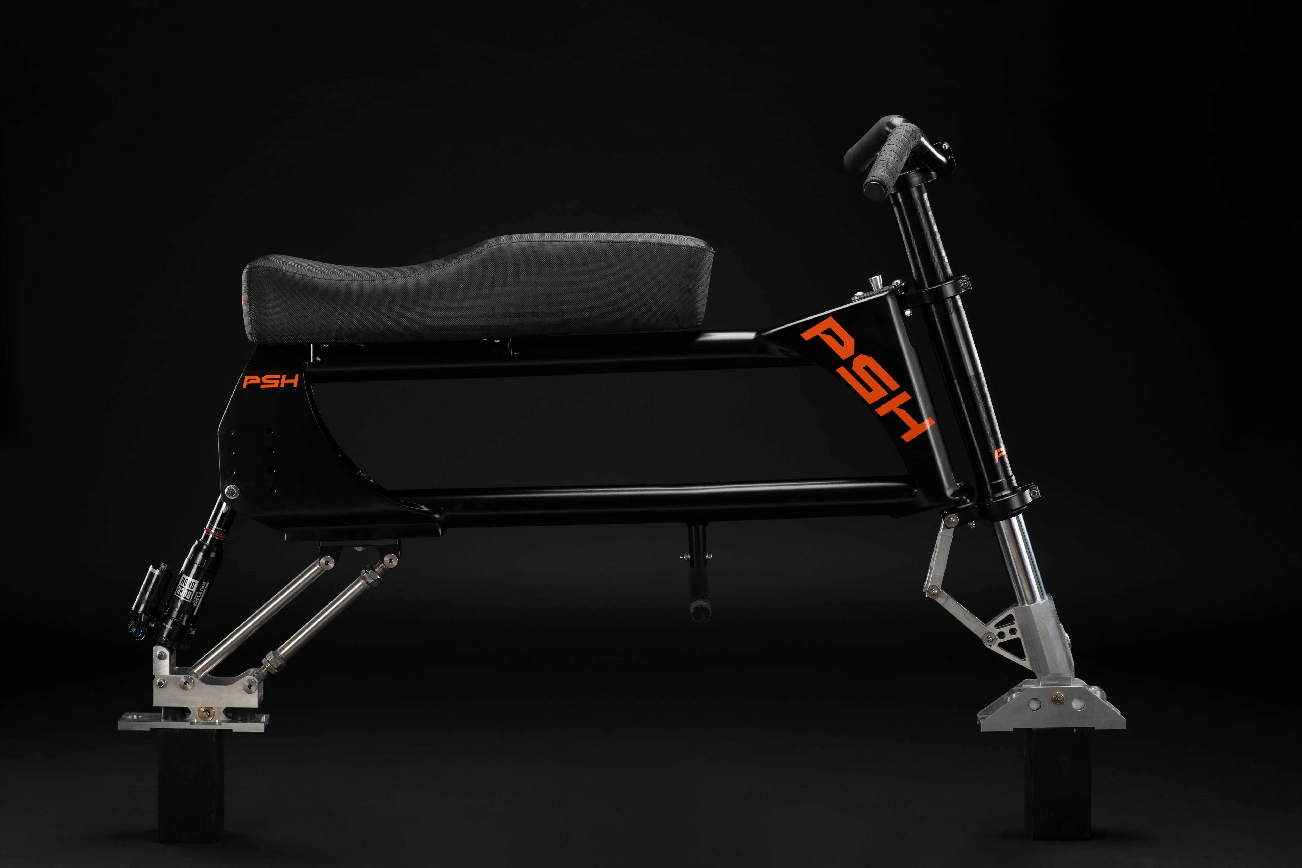 PSH-SKIBOB, Rahmen in Schwarz mit Orange